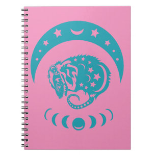 Celestial Cjüngsten Moon Possum Whimsical Nature Notizblock