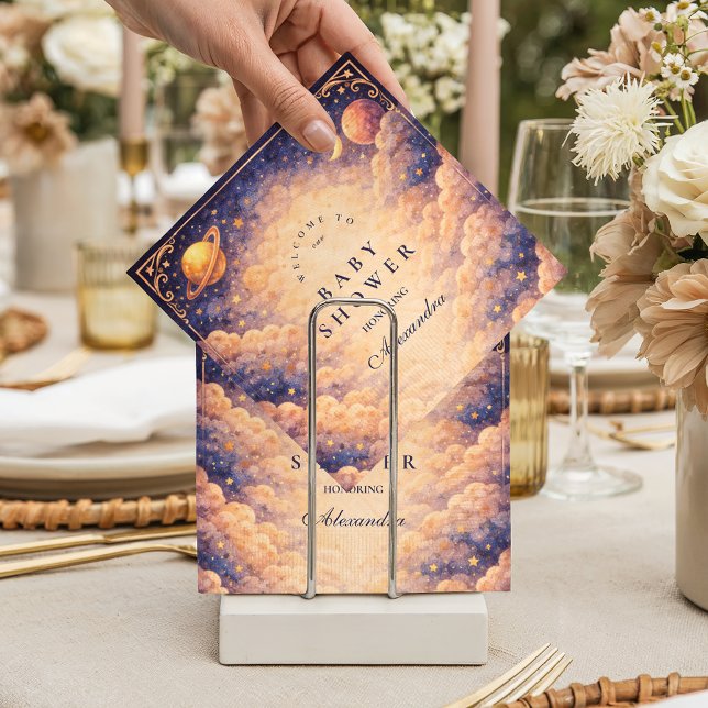 Celestial Cloud Planets Baby Shower Serviette (Von Creator hochgeladen)