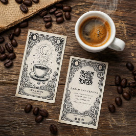 Celestial Coffee Shop | Vintage Celestial Visitenkarte