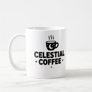 Celestial Coffee Tasse - Moon & Stars Cosmic Cup