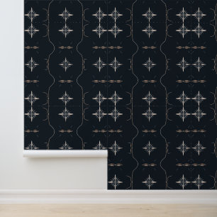 Celestial Compass: Elegante Art Deco Tapete