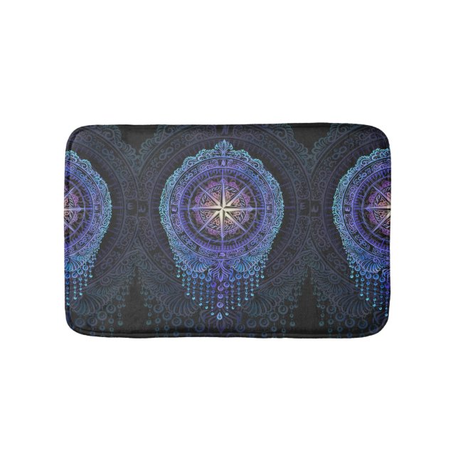 Celestial Compass Mandala Badematte (Vorderseite)