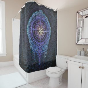 Celestial Compass Mandala Duschvorhang