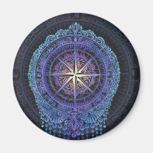 Celestial Compass Mandala Magnet