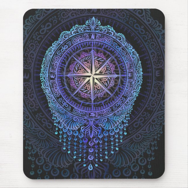 Celestial Compass Mandala Mousepad (Vorne)