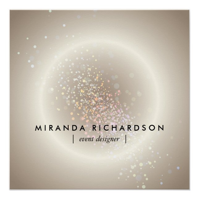 Celestial Confetti Glow Gold Poster (Vorderseite)