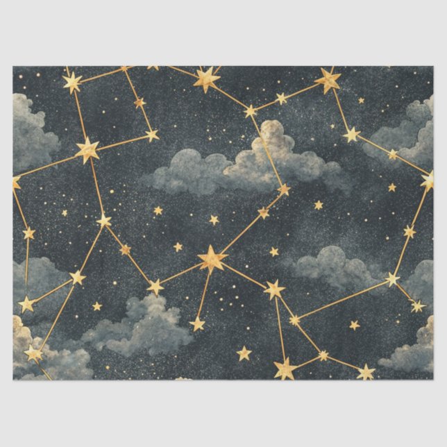 Celestial Constellation Star Pattern (1) Seidenpapier (Vorderseite)