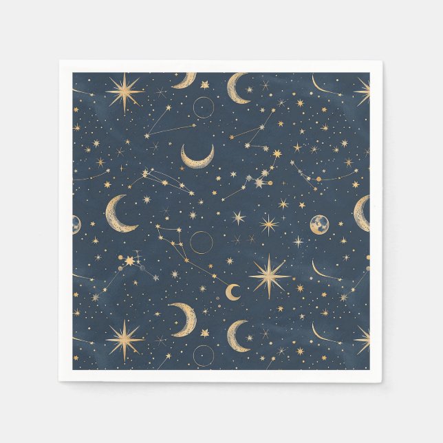 Celestial Constellation - Starry Night (1) Serviette (Vorderseite)
