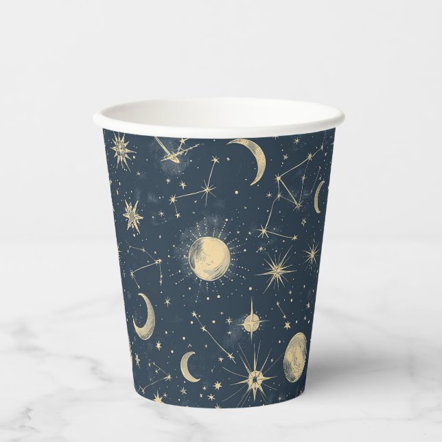 Celestial Constellation - Starry Night (2) Pappbecher (Vorderseite)