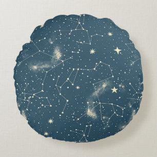 Celestial Constellation - Starry Night (2) Rundes Kissen