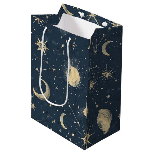 Celestial Constellation - Starry Night (3) Mittlere Geschenktüte (Vorderseite Schrägansicht)