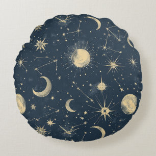 Celestial Constellation - Starry Night (3) Rundes Kissen