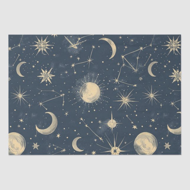 Celestial Constellation - Starry Night (3) Seidenpapier (Vorderseite)
