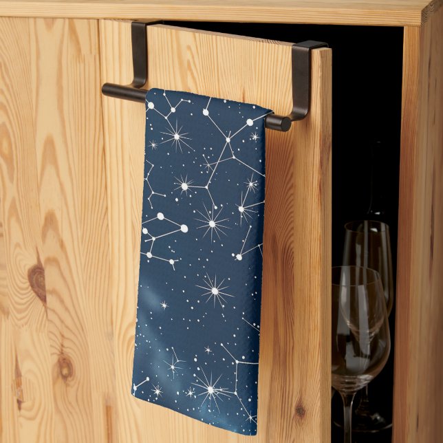 Celestial Constellation - Starry Night (4) Geschirrtuch (Drittel gefaltet)