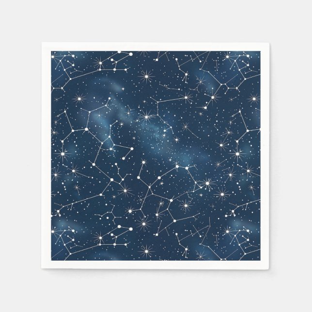 Celestial Constellation - Starry Night (4) Serviette (Vorderseite)