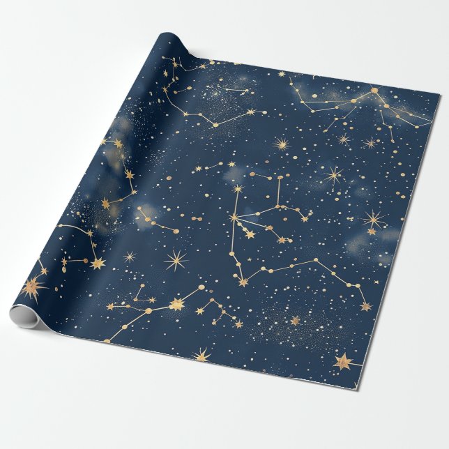 Celestial Constellation - Starry Night (5) Geschenkpapier (Ungerollt)