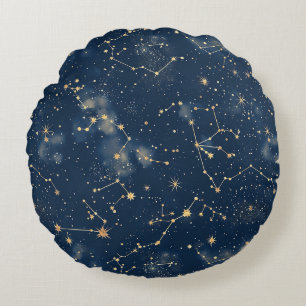 Celestial Constellation - Starry Night (5) Rundes Kissen