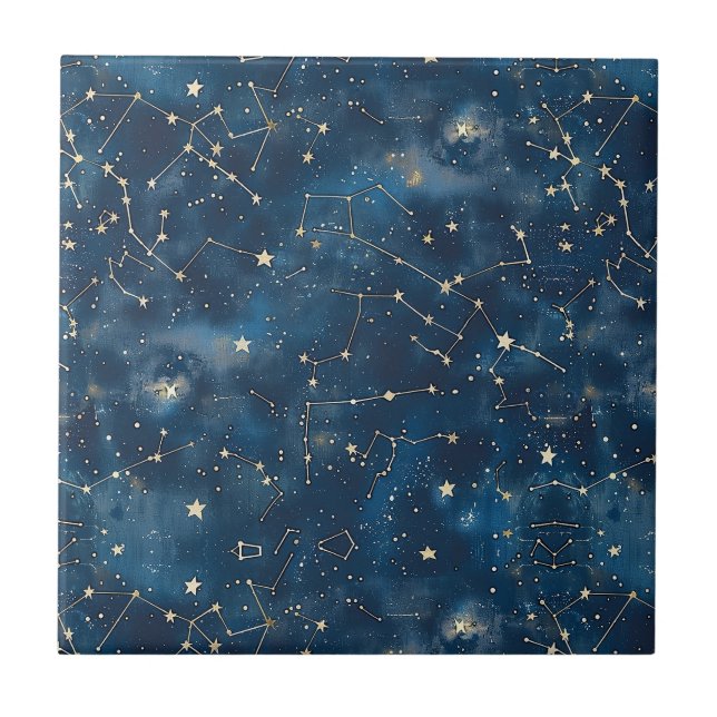 Celestial Constellation - Starry Night (6) Fliese (Vorderseite)