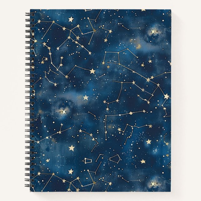Celestial Constellation - Starry Night (6) Notizbuch (Vorderseite)