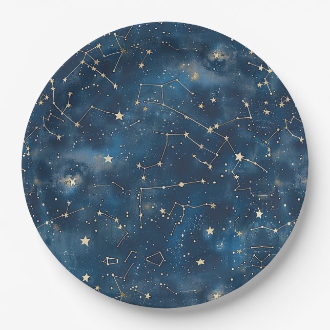 Celestial Constellation - Starry Night (6) Pappteller (Vorderseite)