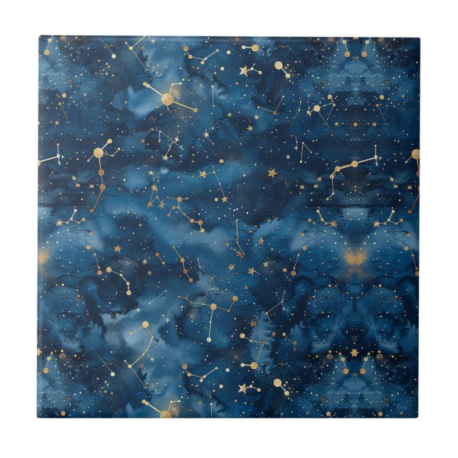 Celestial Constellation - Starry Night (7) Fliese (Vorderseite)