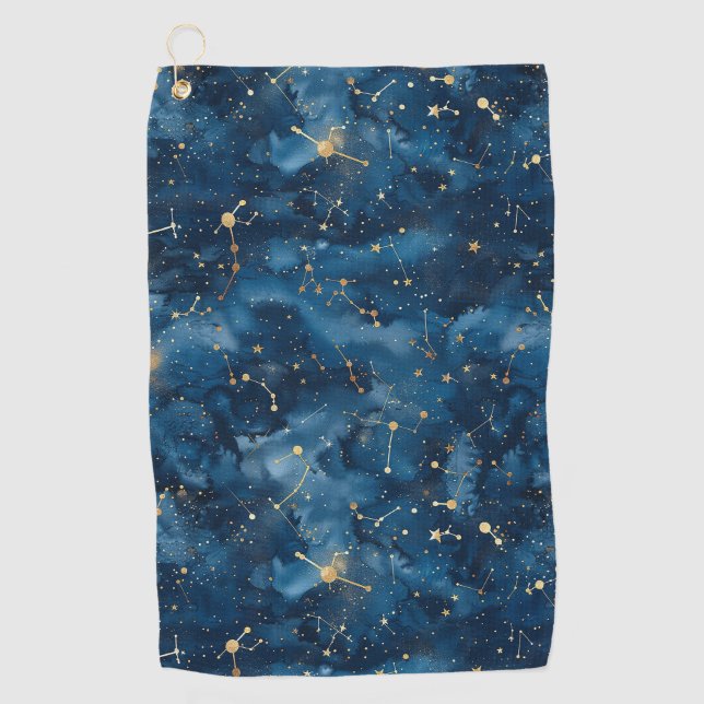 Celestial Constellation - Starry Night (7) Golfhandtuch (Vorderseite)