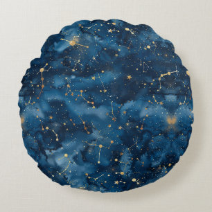 Celestial Constellation - Starry Night (7) Rundes Kissen