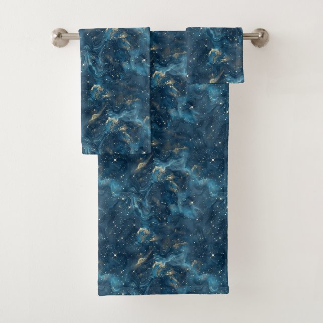 Celestial Constellation - Starry Night (8) Badhandtuch Set (Insitu)
