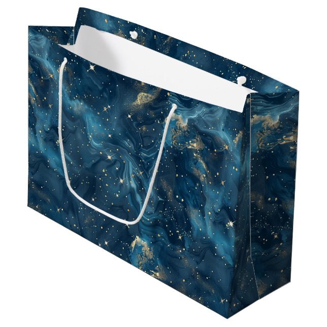 Celestial Constellation - Starry Night (8) Große Geschenktüte (Vorderseite Schrägansicht)