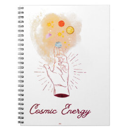 Celestial Cosmic Hand Spiral Notebook - Minimalist Notizblock