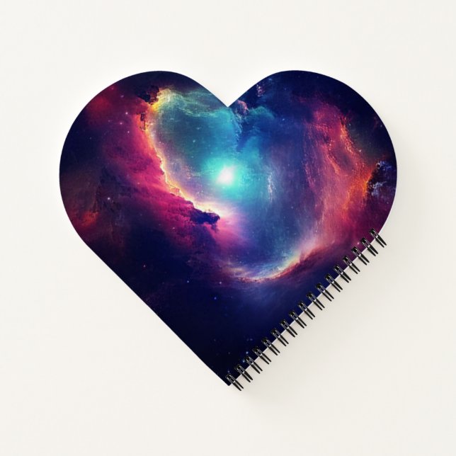 Celestial Cosmos Modern Space Galaxy Sky Notizbuch (Rückseite)