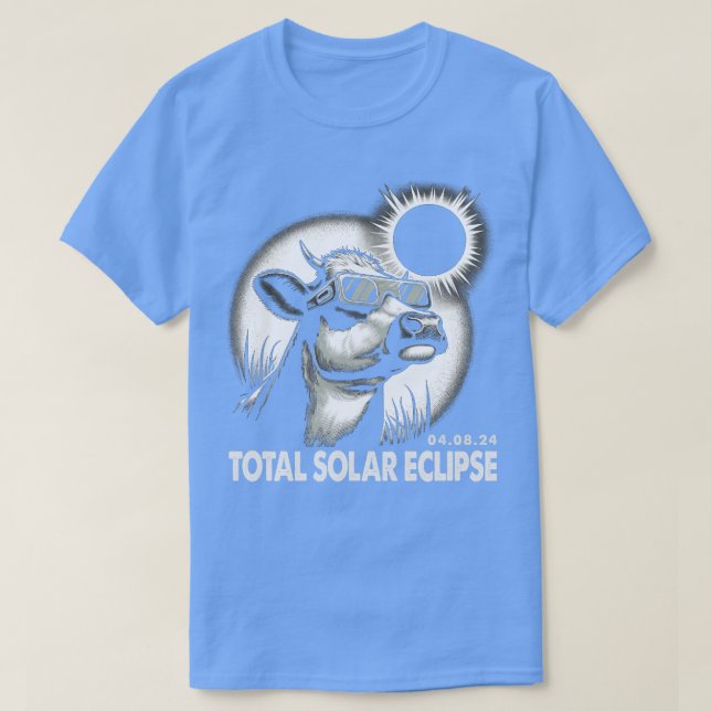 Celestial Cow Eclipse Trendy T-Shirt für Kuhenthus (Design vorne)
