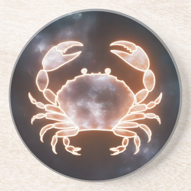 Celestial Crab Art repräsentiert Krebs Zodiac Cons Getränkeuntersetzer (Vorne)