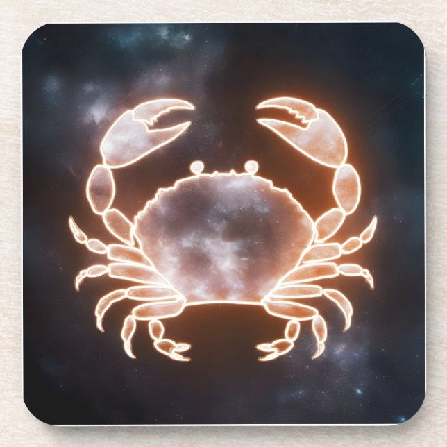 Celestial Crab Art repräsentiert Krebs Zodiac Cons Getränkeuntersetzer (Vorderseite)