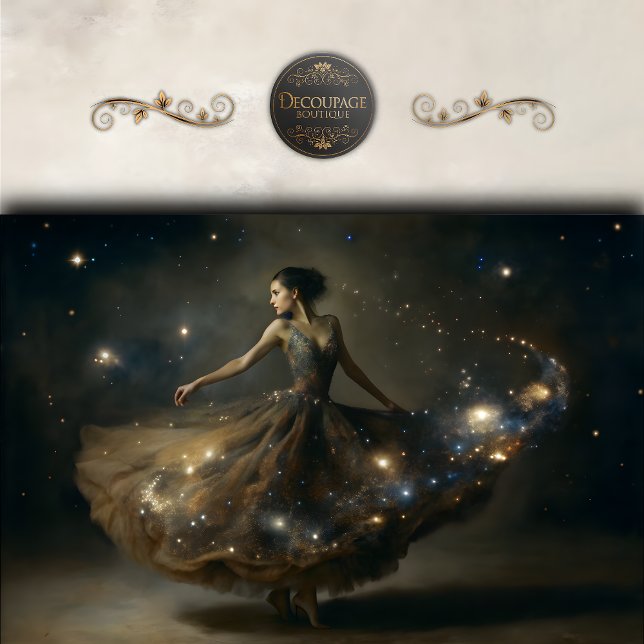 Celestial Dancer Galaxy Decoupage Seidenpapier (Celestial Dancer Galaxy Decoupage Tissue Paper)