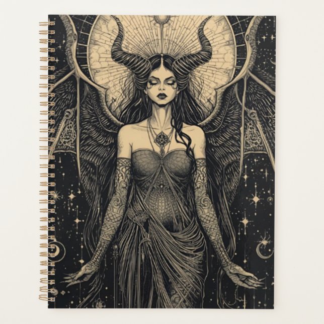 Celestial Dark Angel Art Print | Occult Goddess Il Planer (Vorderseite)