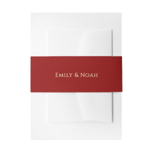 Celestial Dark Red Gold Sun Moon Stars Hochzeit Einladungsbanderole