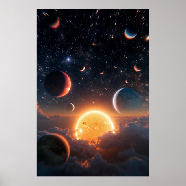 Celestial Dawn Above the Cloud Sea Poster (Vorne)