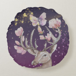 Celestial Deer Boganhues Print Rundes Kissen