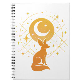 Celestial Desert Fox - Moon and Stars Cosmic Notizblock