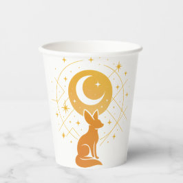 Celestial Desert Fox - Moon and Stars Cosmic Pappbecher