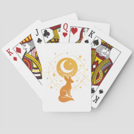 Celestial Desert Fox - Moon and Stars Cosmic Spielkarten