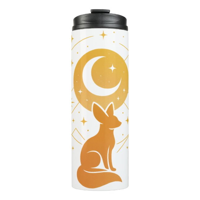 Celestial Desert Fox - Moon and Stars Cosmic Thermosbecher (Vorderseite)