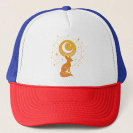 Celestial Desert Fox - Moon and Stars Cosmic Truckerkappe