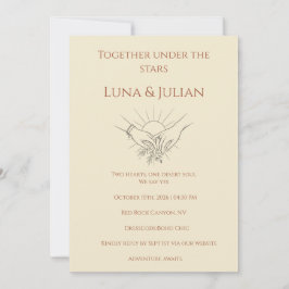 Celestial Desert Wedding Invitation Boho Einladung