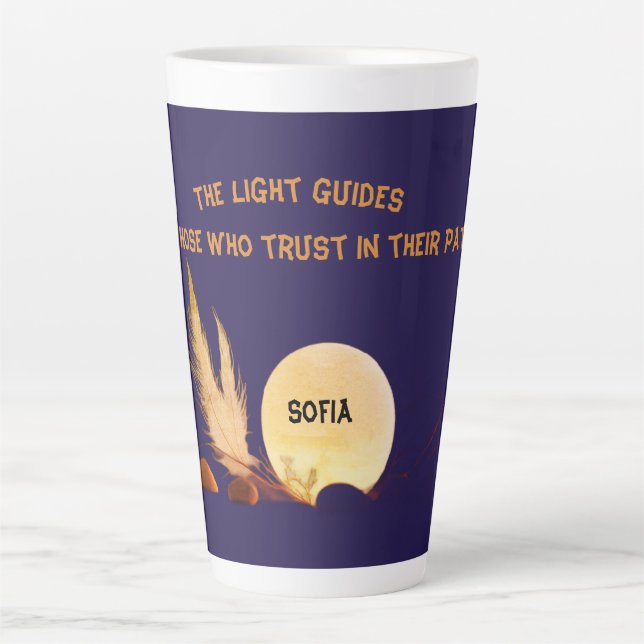 Celestial Devotion 17oz Blue Latte Mug Milchtasse (Vorderseite)