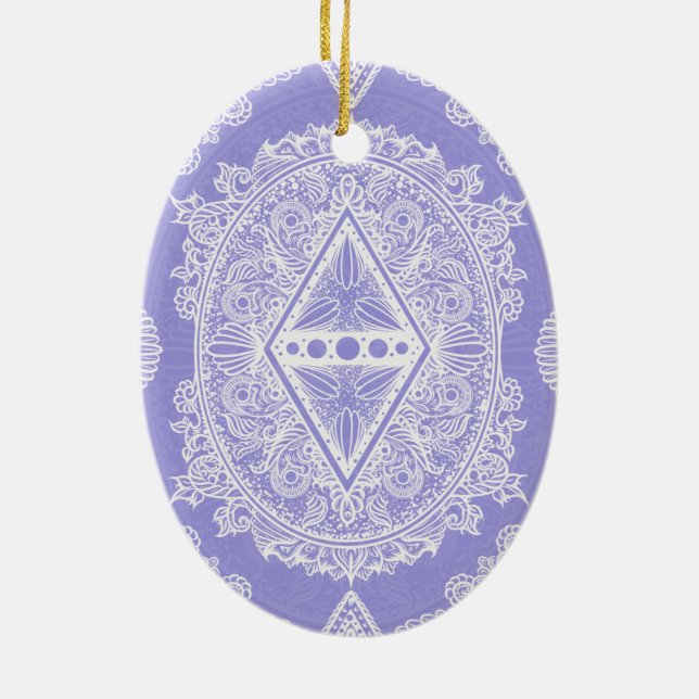 Celestial Diamond Mandala Keramikornament (Hinten)