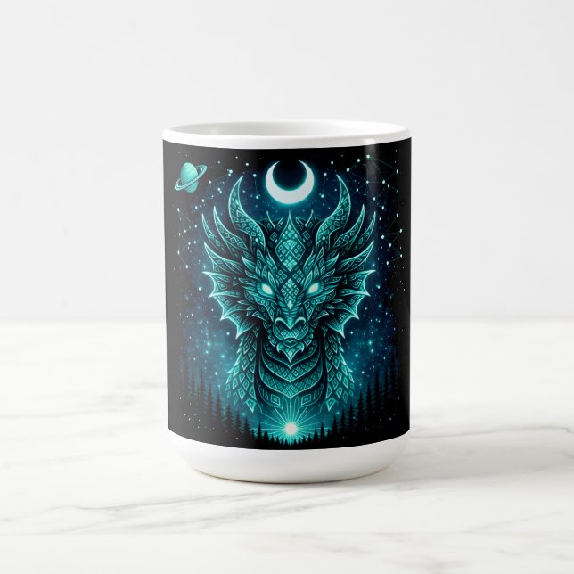 Celestial Dragon – Cosmic Myth Wildlife Galaxy Kaffeetasse (Mittel)