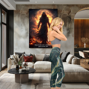 Celestial Dreams: Abstraktes Muster der Sternennac Capri Leggings