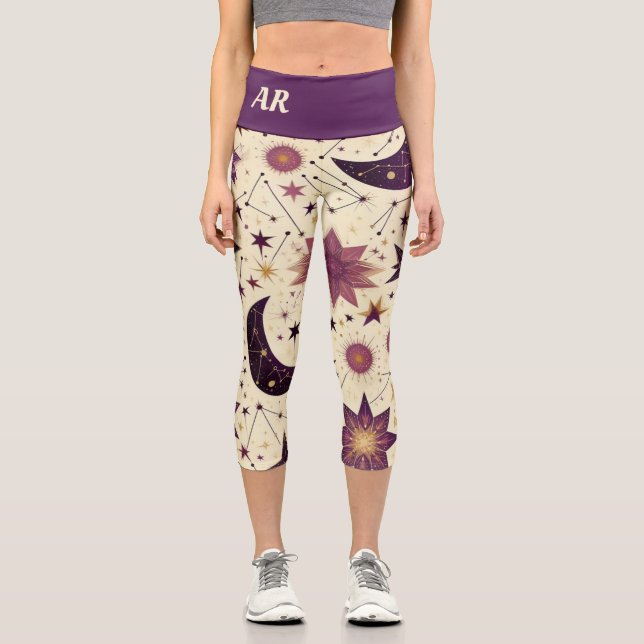 Celestial Dreams: Individuelle Einsendungen Capri Leggings (Vorderseite)